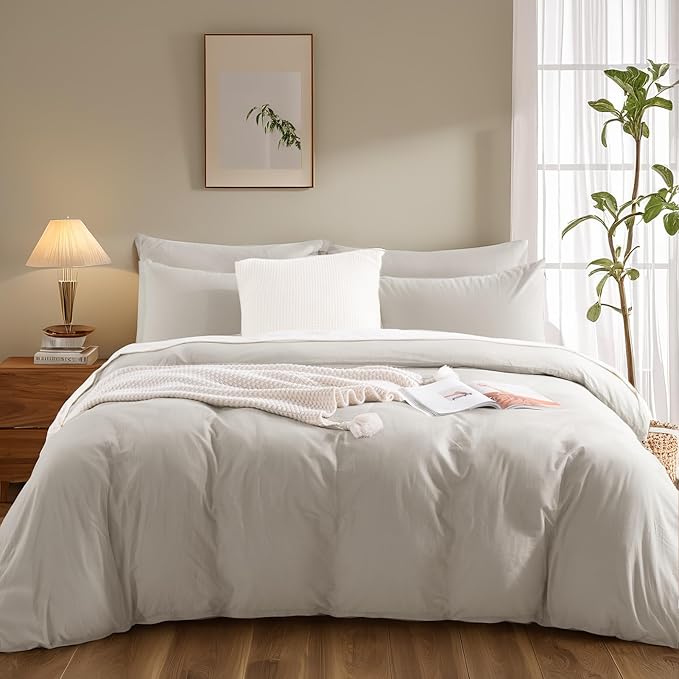 Linen Duvet Cover Set - Queen - 4 Piece