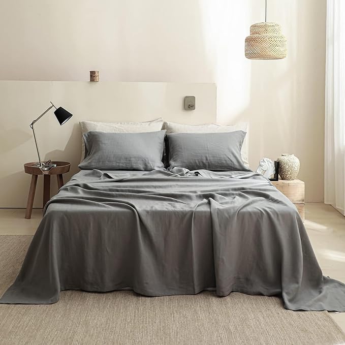Linen Bed Sheet Set - Full - 4 Piece
