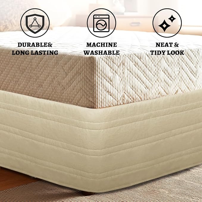 Linen Bed Skirt - King - 14 in Drop