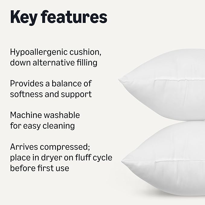 Hypoallergenic Pillow Insert - 2 Pack