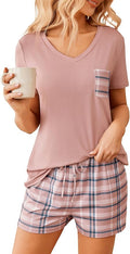 Women's Pajama Set - Short Sleeve - 2 Piece