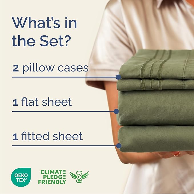 Cooling Bed Sheet Set - Queen - 4 Piece