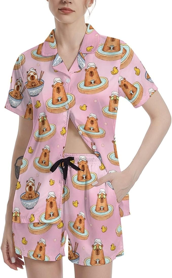Women's Pajama Set - Short Sleeve - 2 Piece