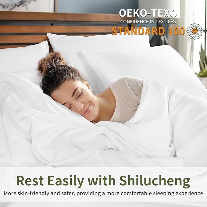 Bamboo Cooling Bed Sheet Set - King - 6 Piece