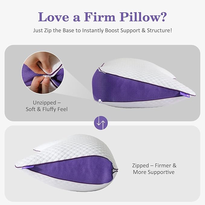 Memory Foam Cooling Bed Pillow - King