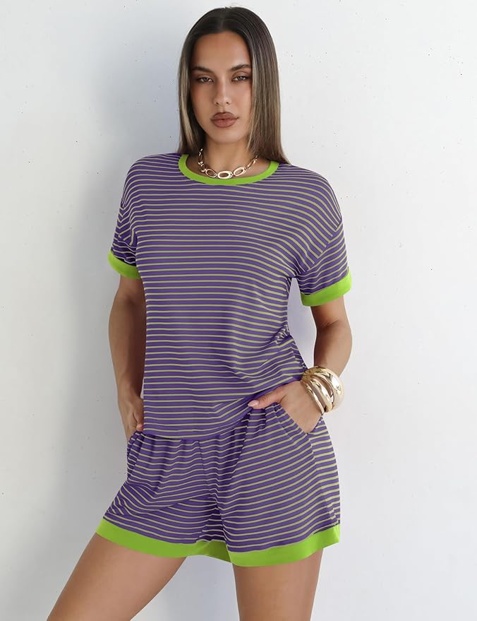 Shorts Pajama Set - Short Sleeve - 2 Piece