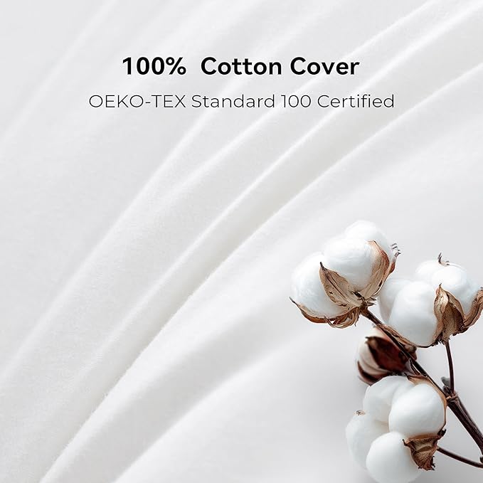 100% Cotton Bed Pillow - Queen - 2 Piece