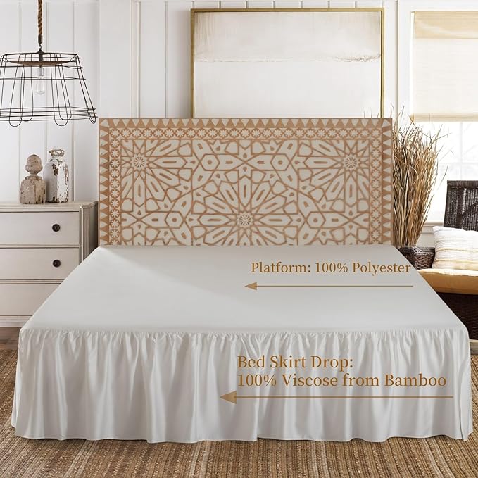 Bamboo Bed Skirt - King - 14 in Drop