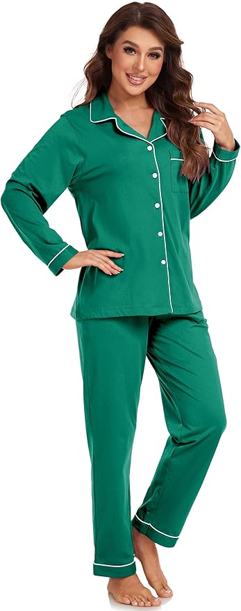 100% Cotton Pants Pajama Set - Long Sleeve - 2 Piece