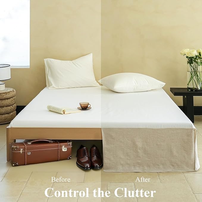 Linen Bed Skirt - Queen - 14 in Drop