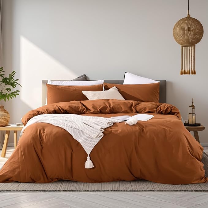 Linen Duvet Cover Set - King - 3 Piece