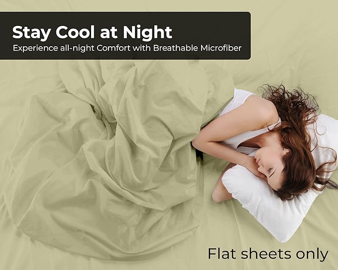 Microfiber Flat Sheet - Queen - 2 Pack
