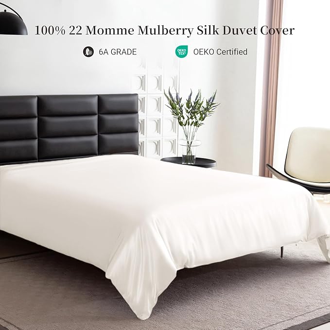 Mulberry Silk Cooling Duvet Cover - Twin