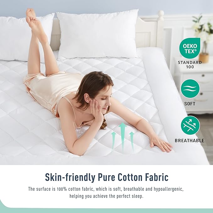 Down Alternative Mattress Pad - Full - 54 x 75 in - 22 in Deep Pocket