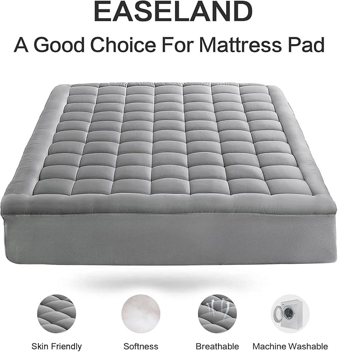 Cooling Mattress Pad - King - 78 x 80 in - 21 in Deep Pocket