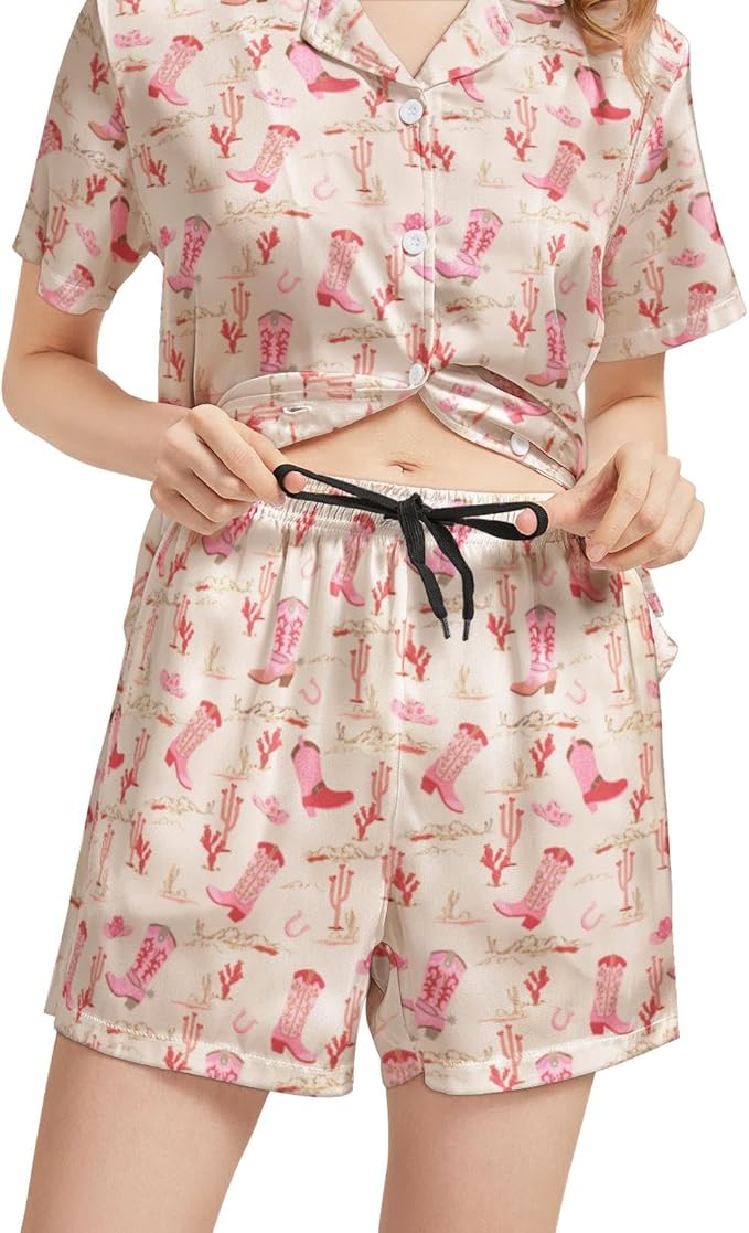 Women's Pajama Set - Short Sleeve - 2 Piece