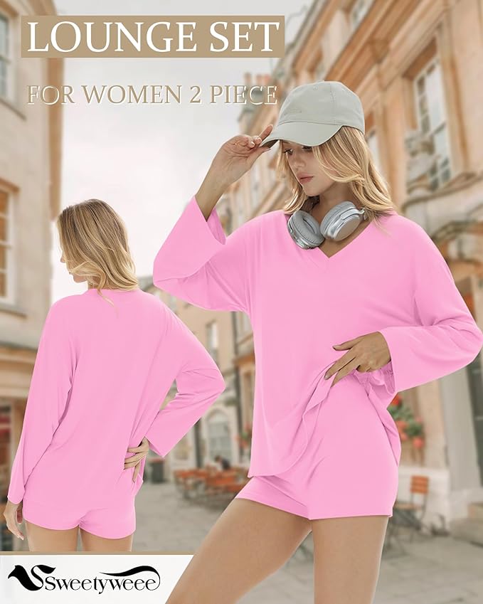 Women's Shorts Pajama Set - Long Sleeve - 2 Piece