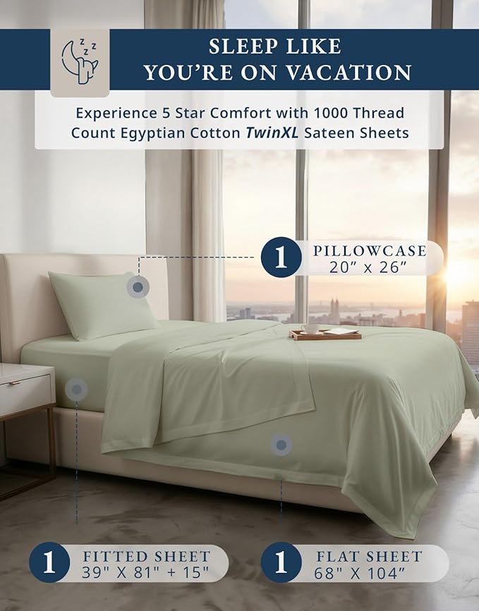 Linen Cooling Bed Sheet Set - Twin
