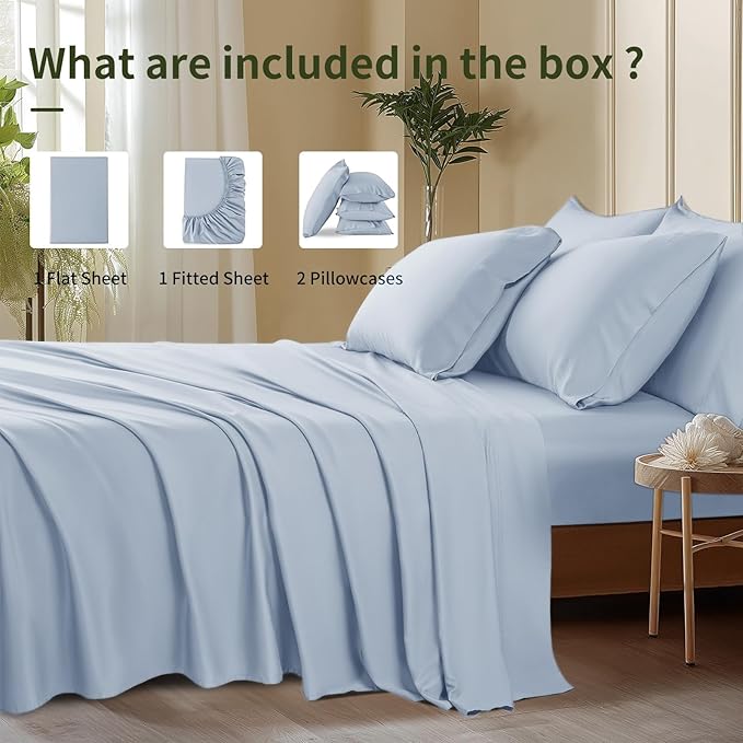 Bamboo Cooling Bed Sheet Set - Queen - 6 Piece