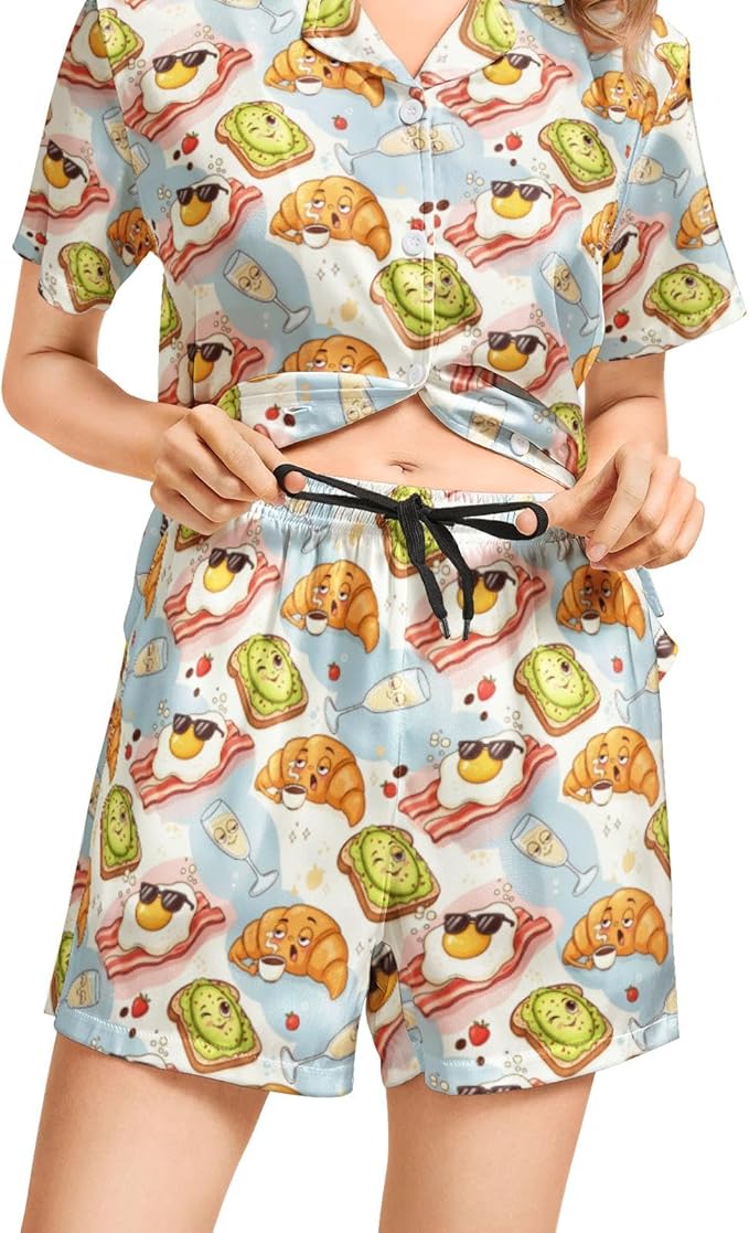 Women's Pajama Set - Short Sleeve - 2 Piece