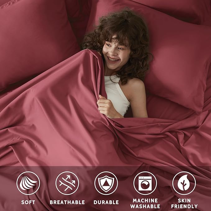 Microfiber Cooling Bed Sheet Set - Twin - 4 Piece