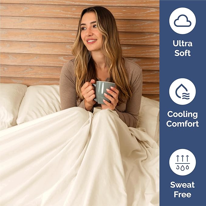 Cooling Bed Sheet Set - Queen - 6 Piece