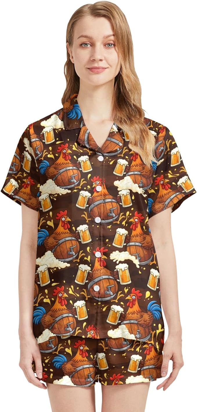 Women's Pajama Set - Short Sleeve - 2 Piece