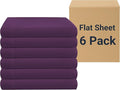 Microfiber Hypoallergenic Flat Sheet - Queen - 6 Pack