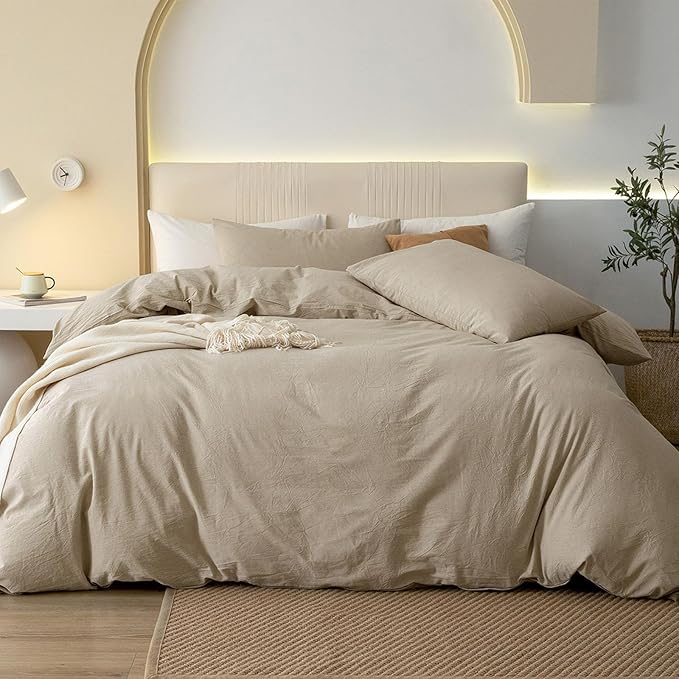 Linen Duvet Cover Set - Full - 80 x 90 in - 3 Piece