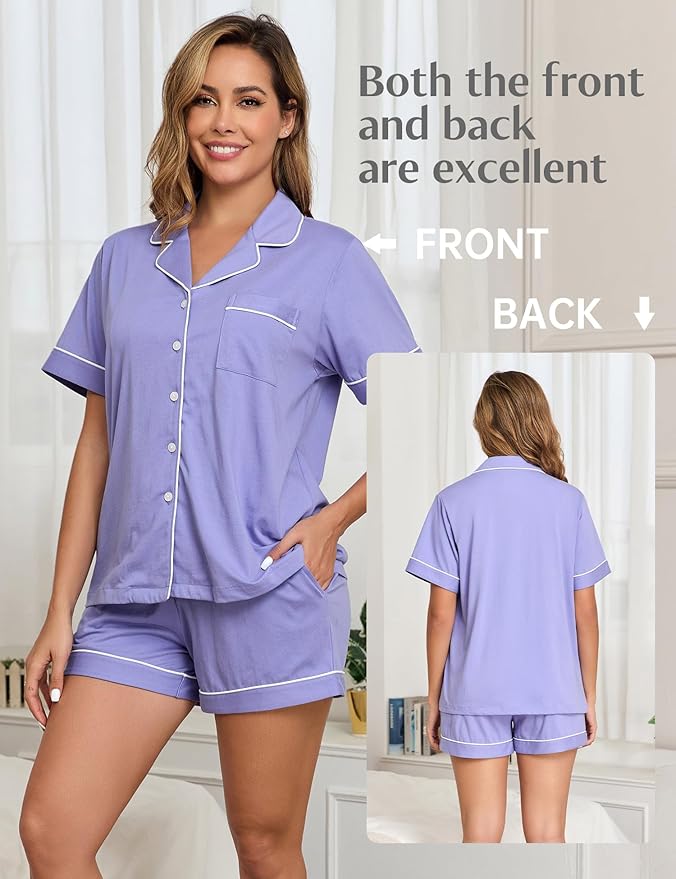Women's Pajama Set - Short Sleeve - 2 Piece