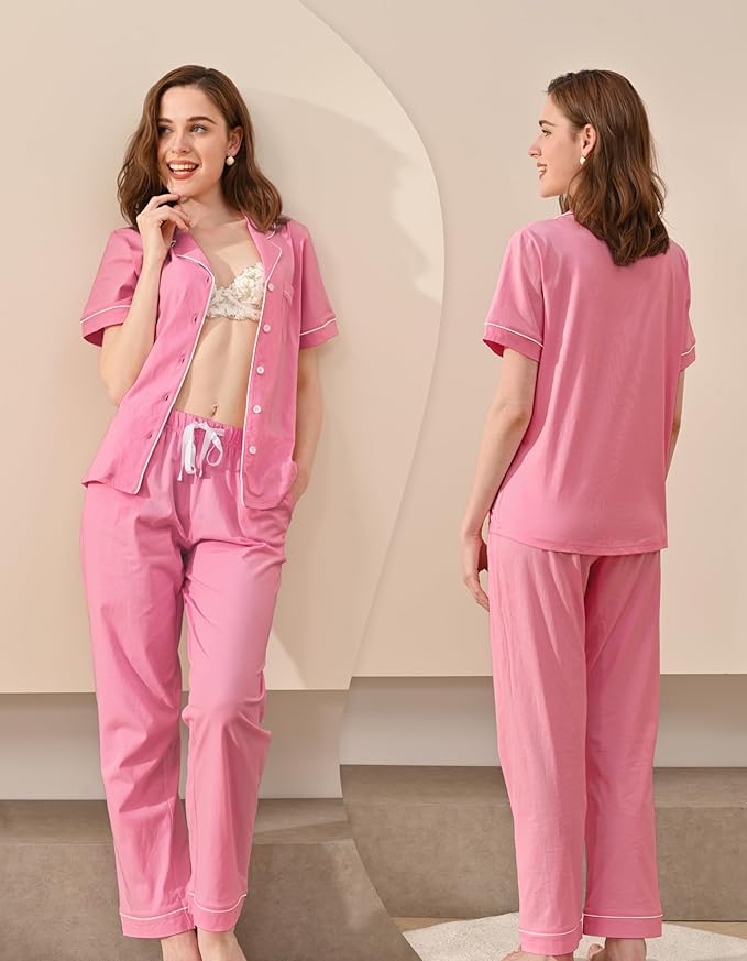 Women's 100% Cotton Pajama Set - 2 Piece