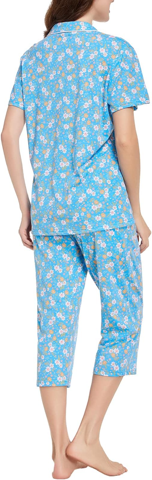 Capri Pajama Set - Short Sleeve - 2 Piece
