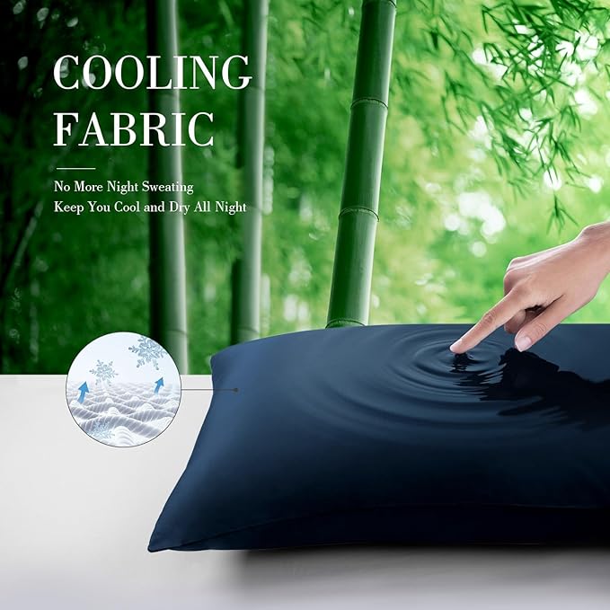 Cooling Pillowcase Set - Queen - 20 x 30 in - 2 Pack - 2 Piece