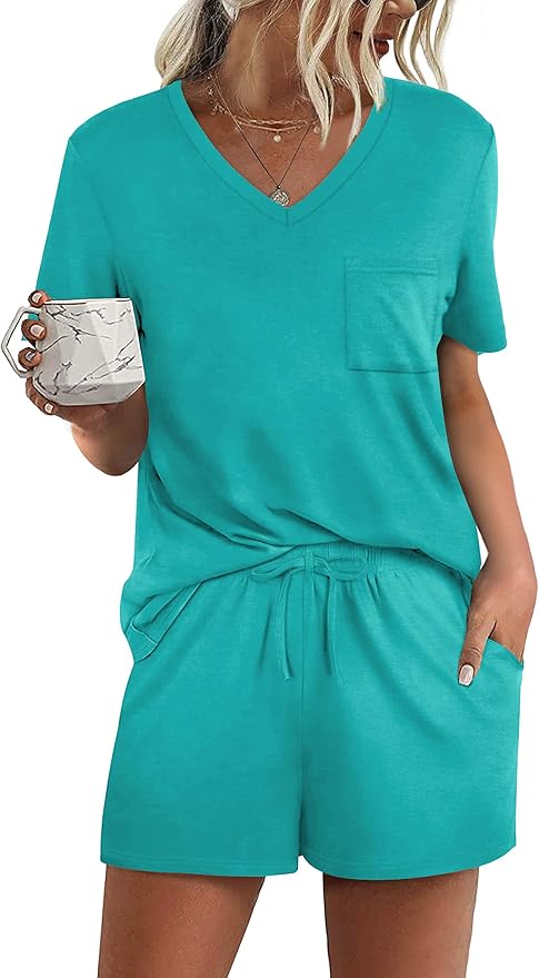 Women's Pajama Set - Short Sleeve - 2 Piece