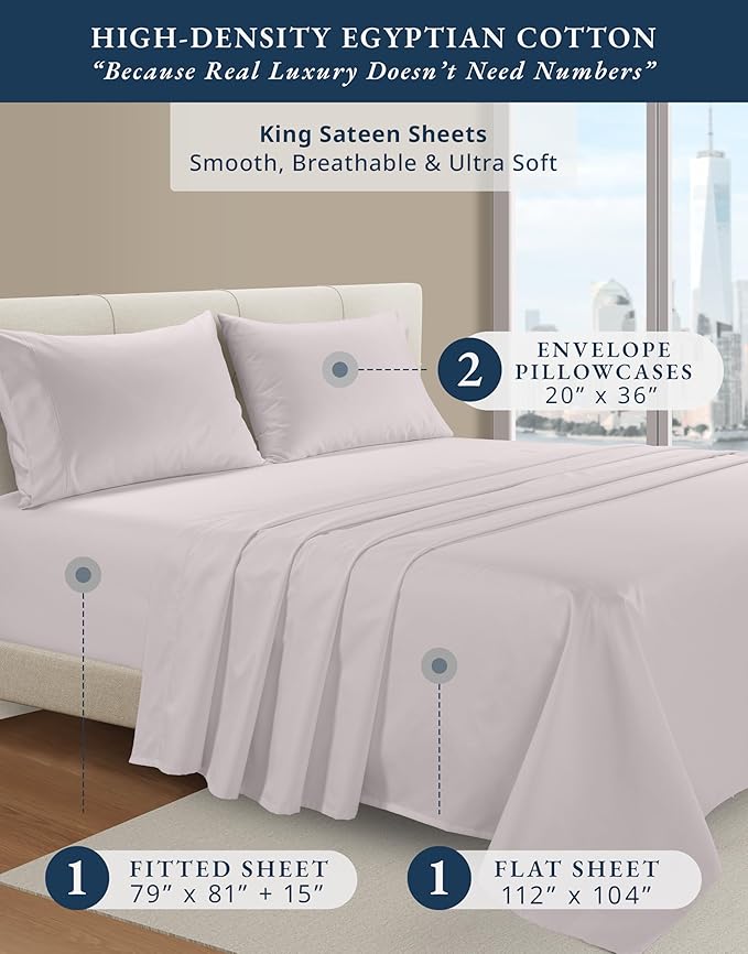Linen Bed Sheet Set - King
