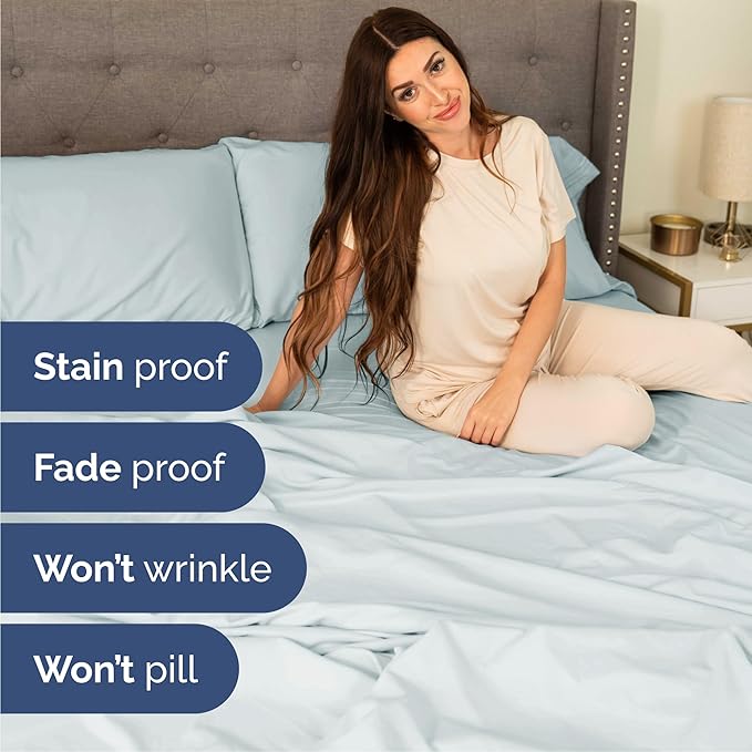 Cooling Bed Sheet Set - Queen - 4 Piece