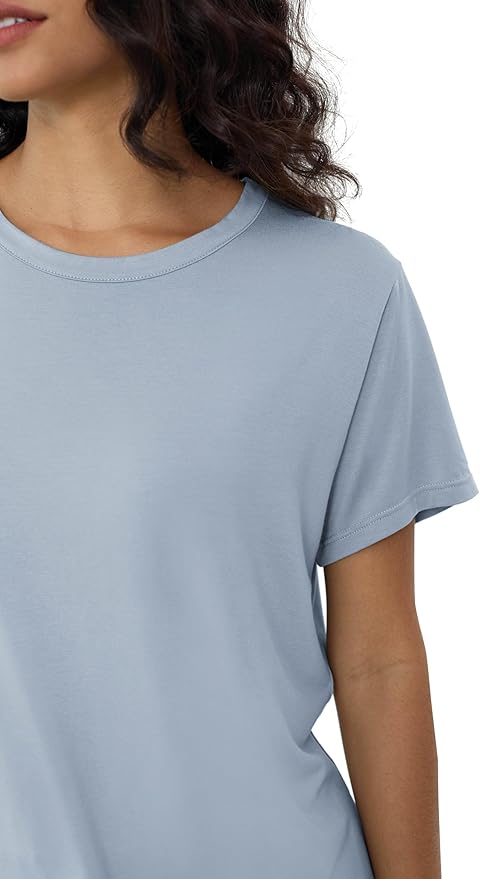 Women's Bamboo Pants Pajama Set - Short Sleeve - 2 Piece