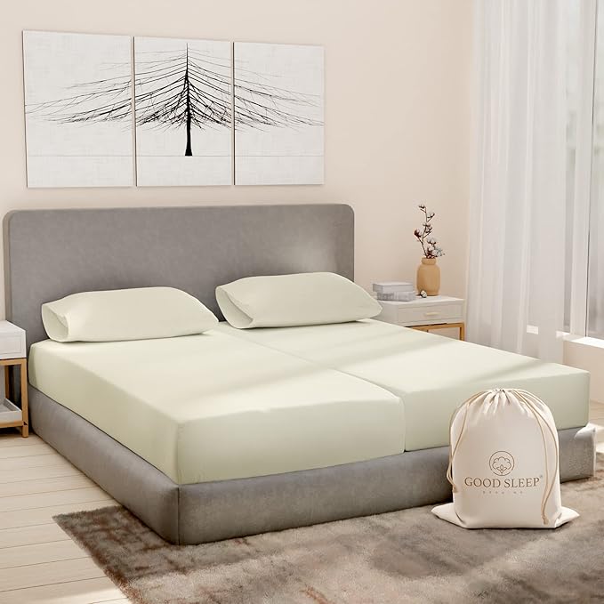 Bed Sheet Set - Split King - 16 in Deep Pocket - 5 Piece
