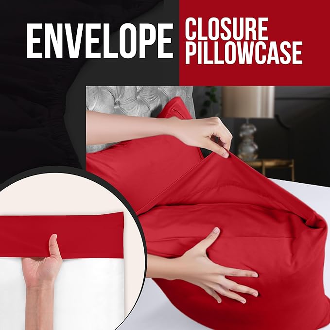 Microfiber Pillowcase Set - Queen - 20 x 30 in - 4 Pack