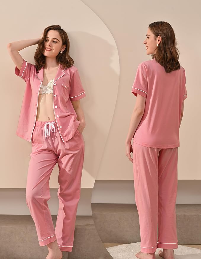 Women's 100% Cotton Pajama Set - 2 Piece