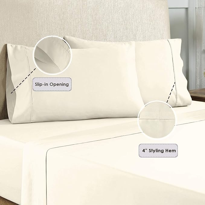 100% Cotton Pillowcase Set - Queen - 2 Piece