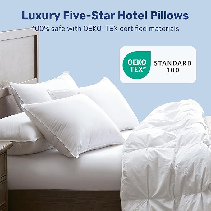 100% Cotton Bed Pillow - Standard - 2 Piece