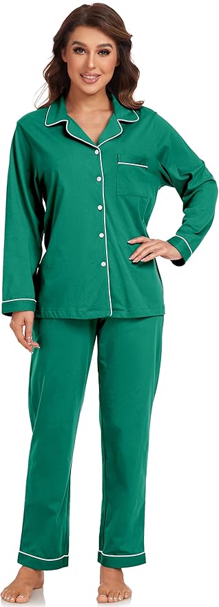 100% Cotton Pants Pajama Set - Long Sleeve - 2 Piece