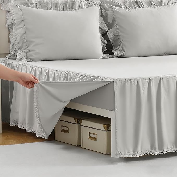 100% Cotton Bed Skirt - Queen - 18 in Drop
