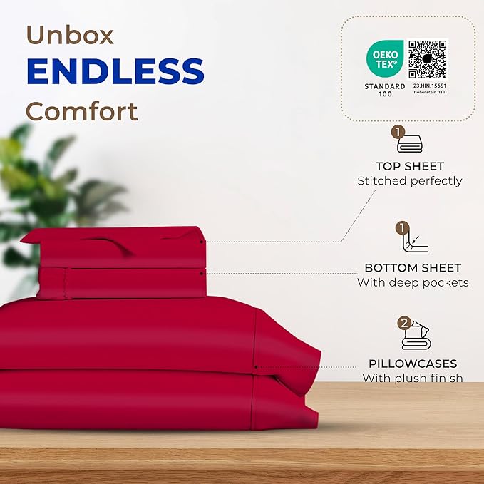 Cooling Bed Sheet Set - California King - 4 Piece