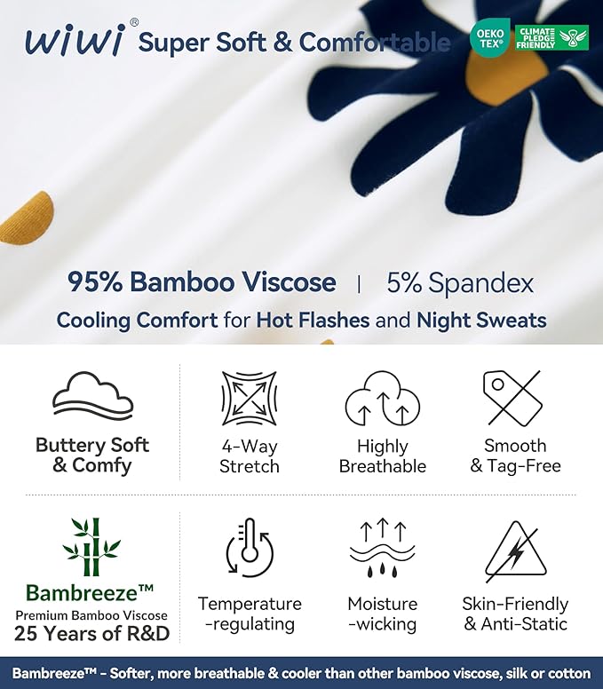 Bamboo Cooling Shorts Pajama Set - Short Sleeve - 2 Piece