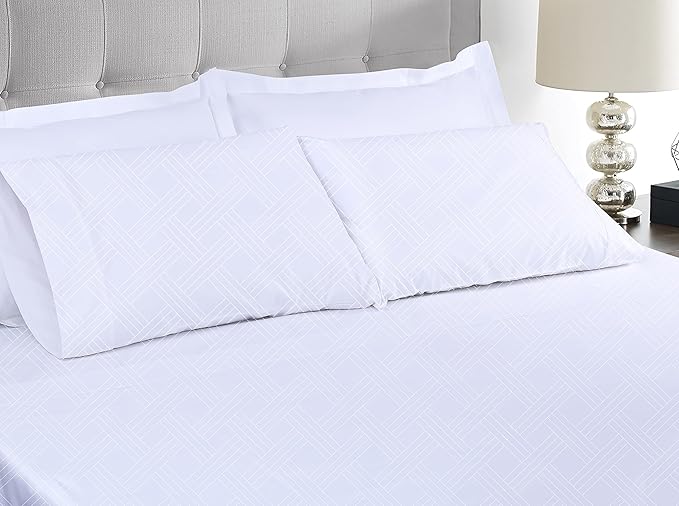 100% Cotton Bed Sheet Set - Queen - 16 in Deep Pocket - 4 Piece
