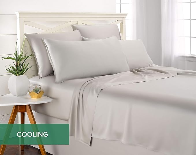 Bamboo Cooling Bed Sheet Set - California King - 4 Piece
