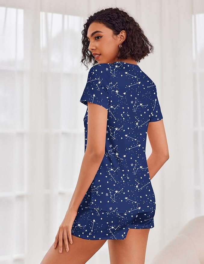 Women's Pajama Set - Short Sleeve - 2 Piece