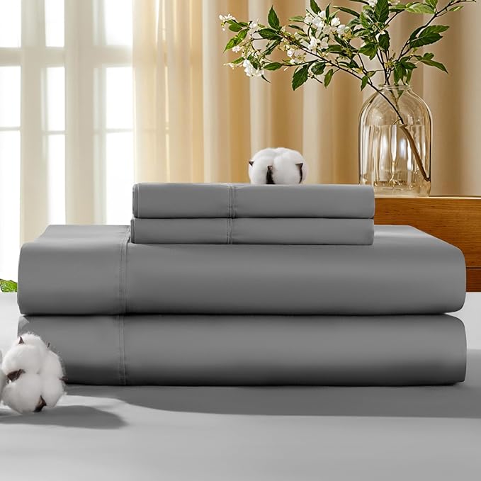 100% Cotton Bed Sheet Set - Full - 4 Piece